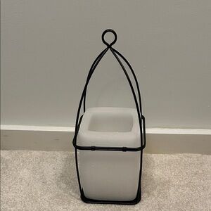 New in Box PartyLite Black and White Lantern